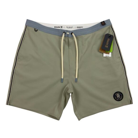 Huckberry Roark The Chiller 17” Mixtape Boardshorts Men 33 Hemp Blend Swim Trunk - Picture 1 of 15